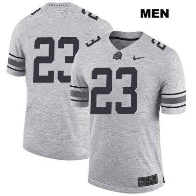 Men's NCAA Ohio State Buckeyes De'Shawn White #23 College Stitched No Name Authentic Nike Gray Football Jersey QZ20M65DS